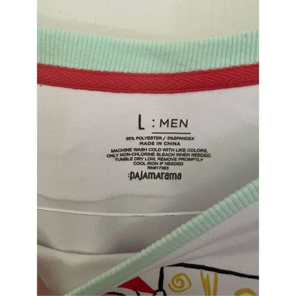 Pajamarama light blue flamingo pajama set “let’s jingle and flamingo” size L - Picture 11 of 13